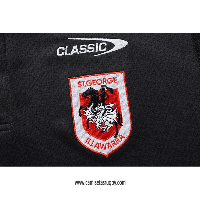 Camiseta Polo St George Illawarra Dragons Rugby 2026 Negro